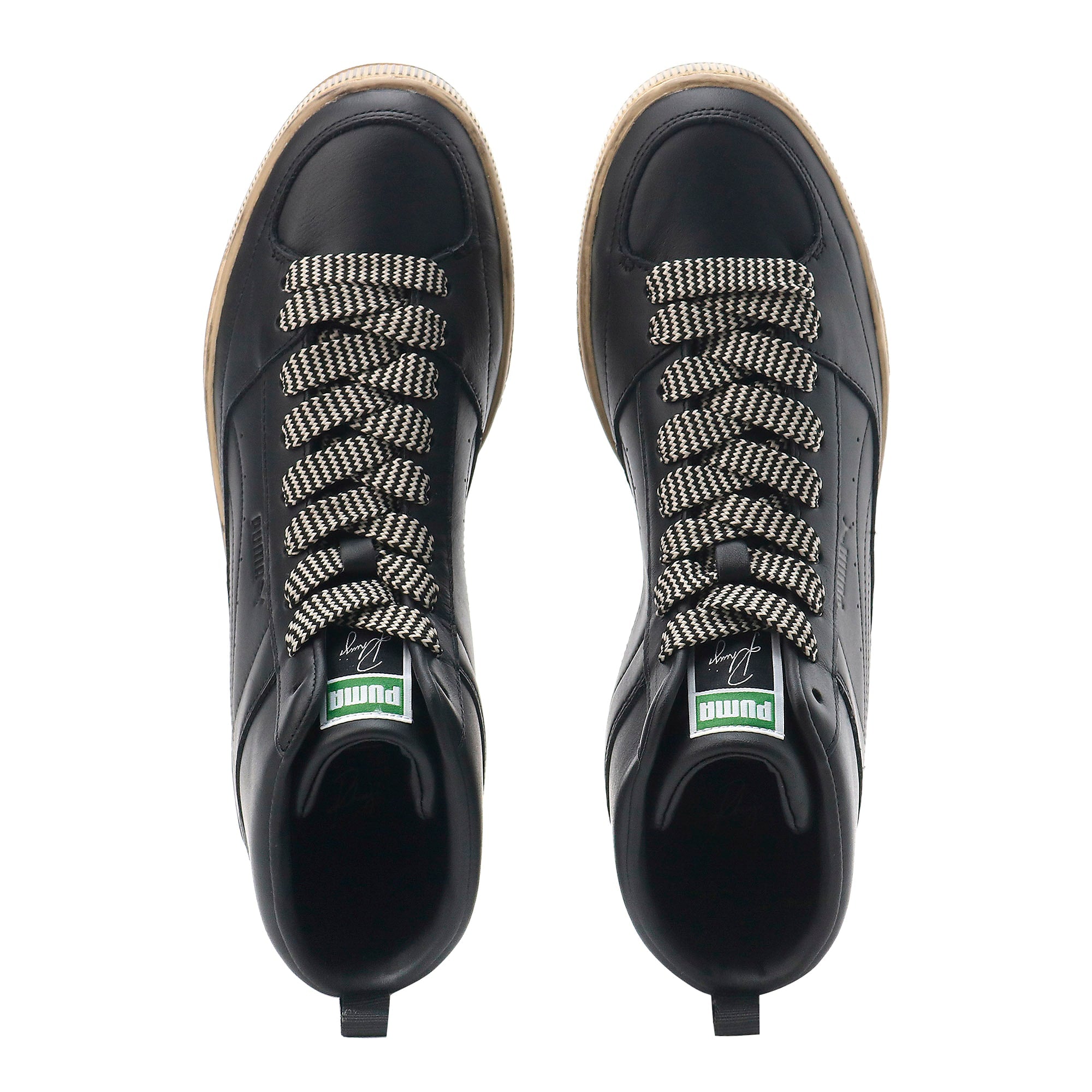 [382156-01] Mens PUMA SUEDE MID 'RHUIGI DISTRESSED BLACK'
