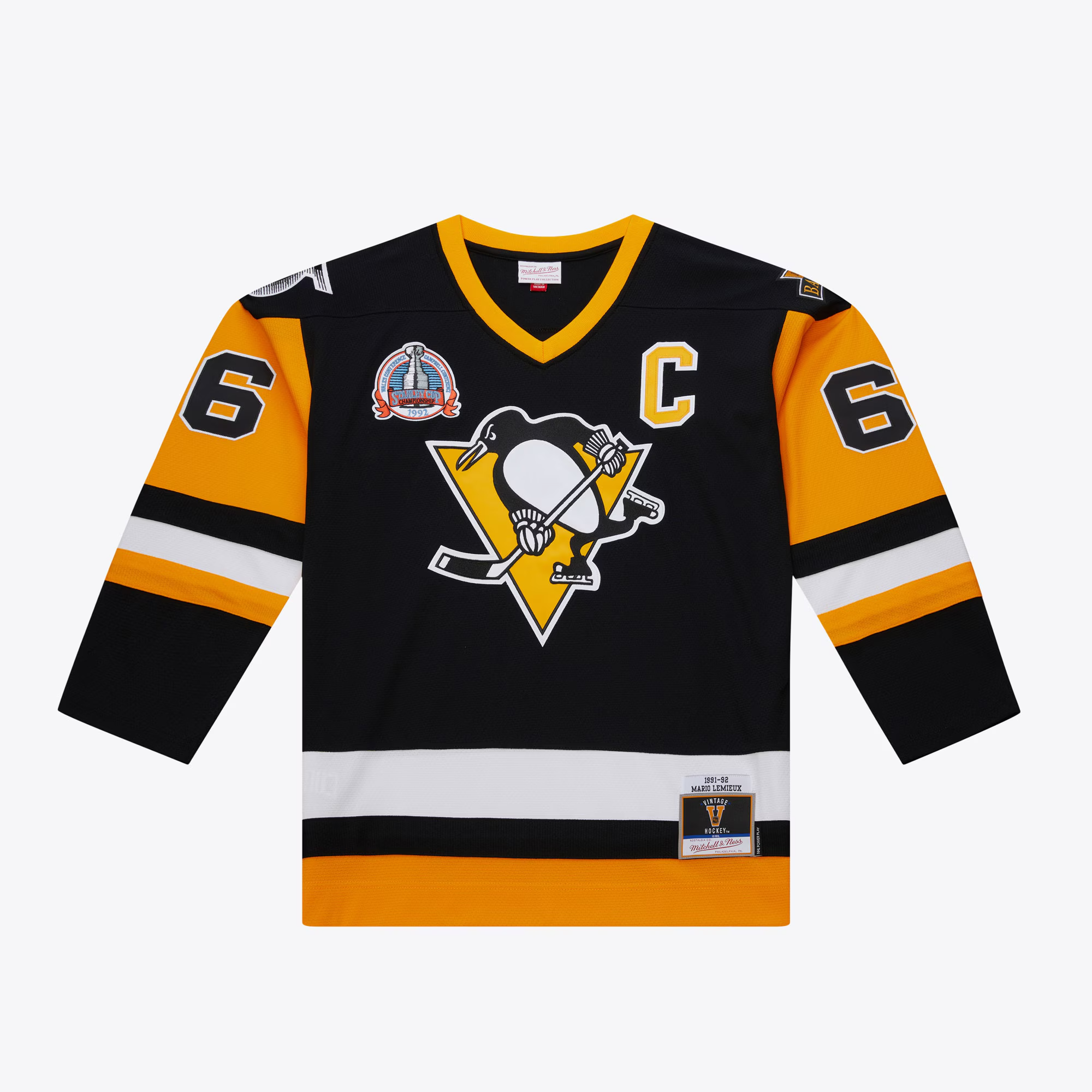 Mens Mitchell & Ness NHL DARK JERSEY PENGUINS 1991 MARIO LEMIEUX
