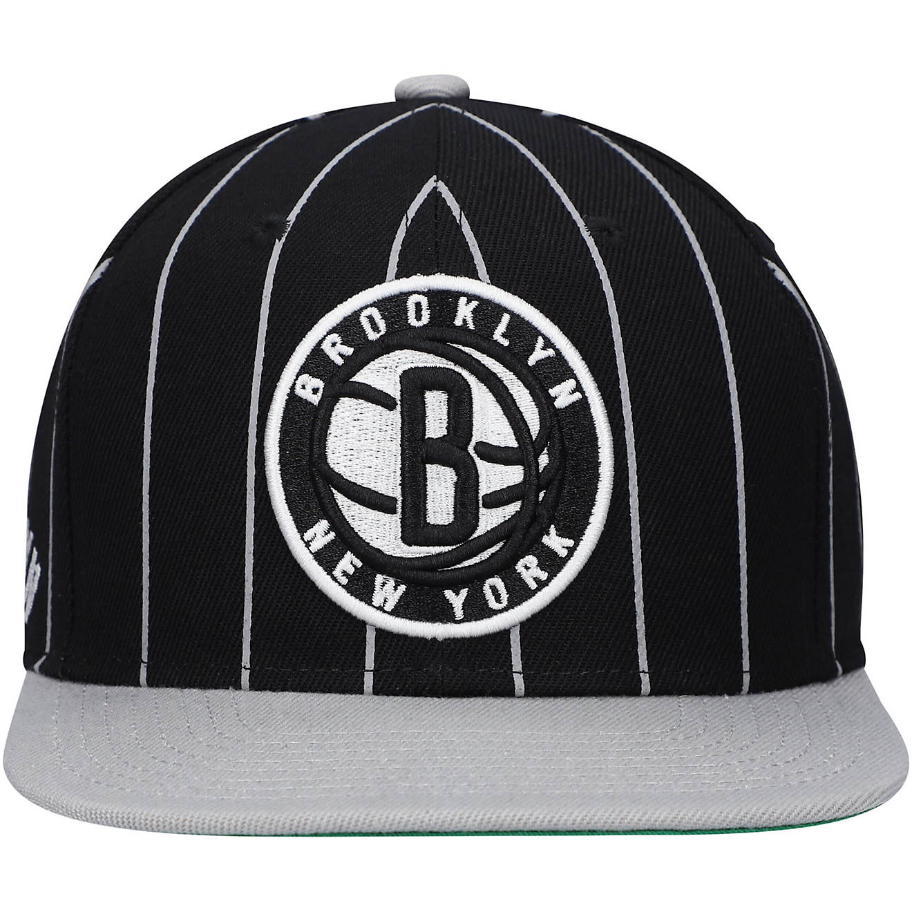 MENS MITCHELL & NESS NBA TEAM PIN SNAPBACK NETS - BLACK
