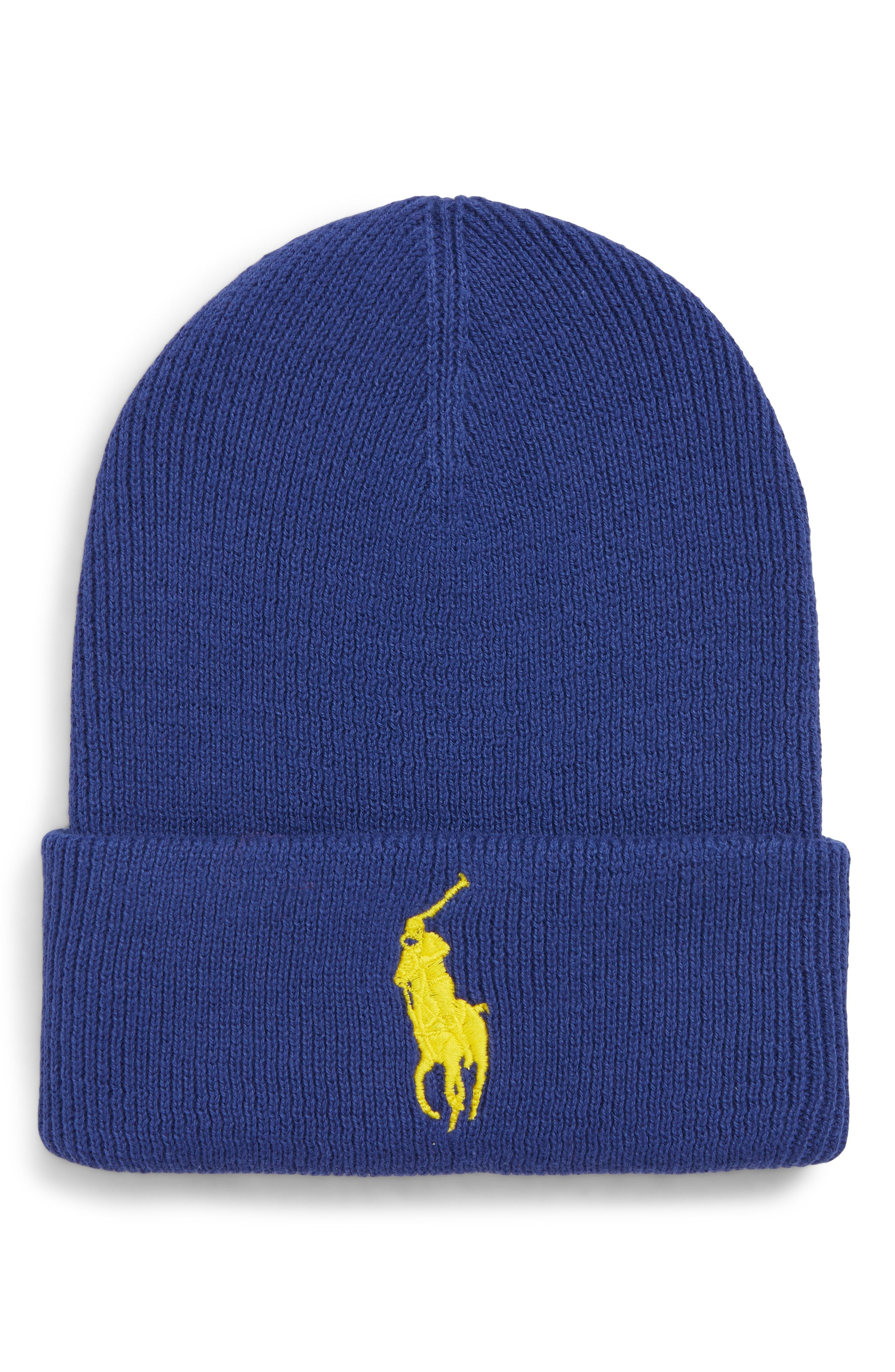 [PC0897-425] Mens Polo Ralph Lauren BIG PONY CUFF HAT