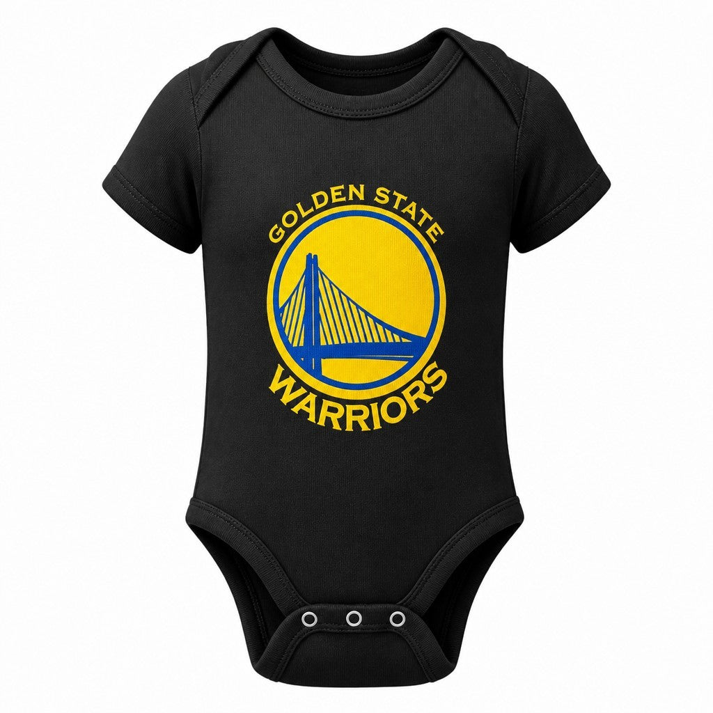 [9K2N1MK99SB9-WAR-BL] TODDLERS OUTERSTUFF NBA GOLDEN STATE WARRIORS LOGO ROMPER