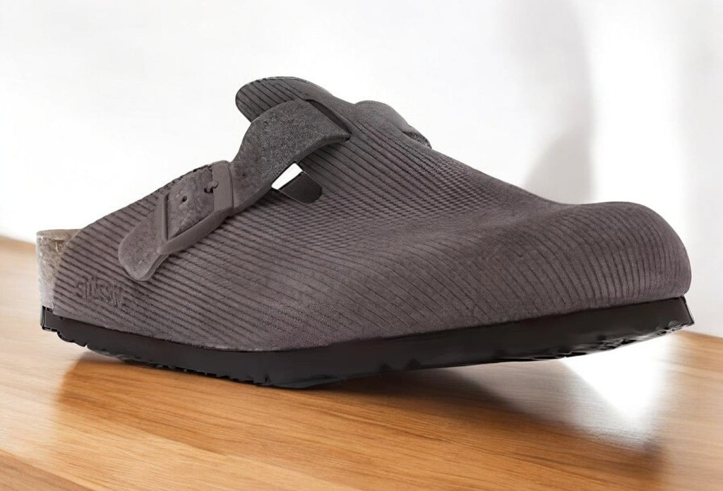[1016811] Mens Birkenstock Stussy Boston Suede 'Anthracite'