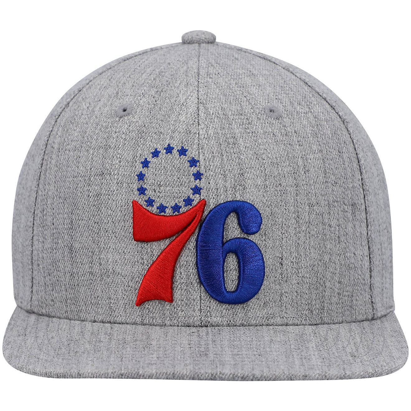 MENS MITCHELL & NESS NBA TEAM HEATHER 2.0 SNAPBACK 76ERS