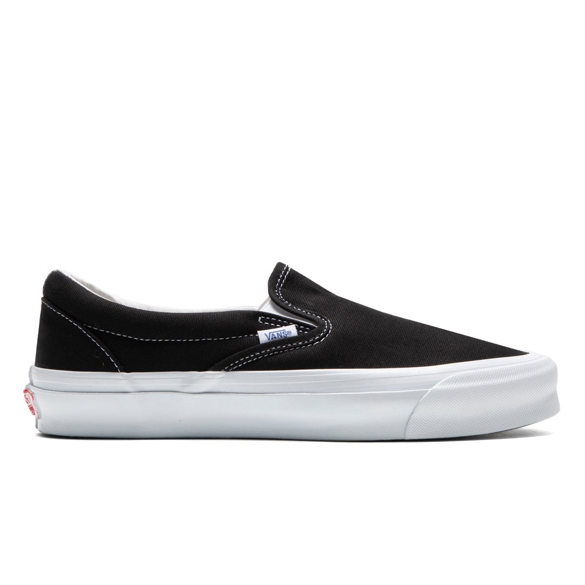 [VN0A45JK1WX] Mens Vans VAULT OG CLASSIC SLIP-ON LX 'CANVAS BLACK WHITE'