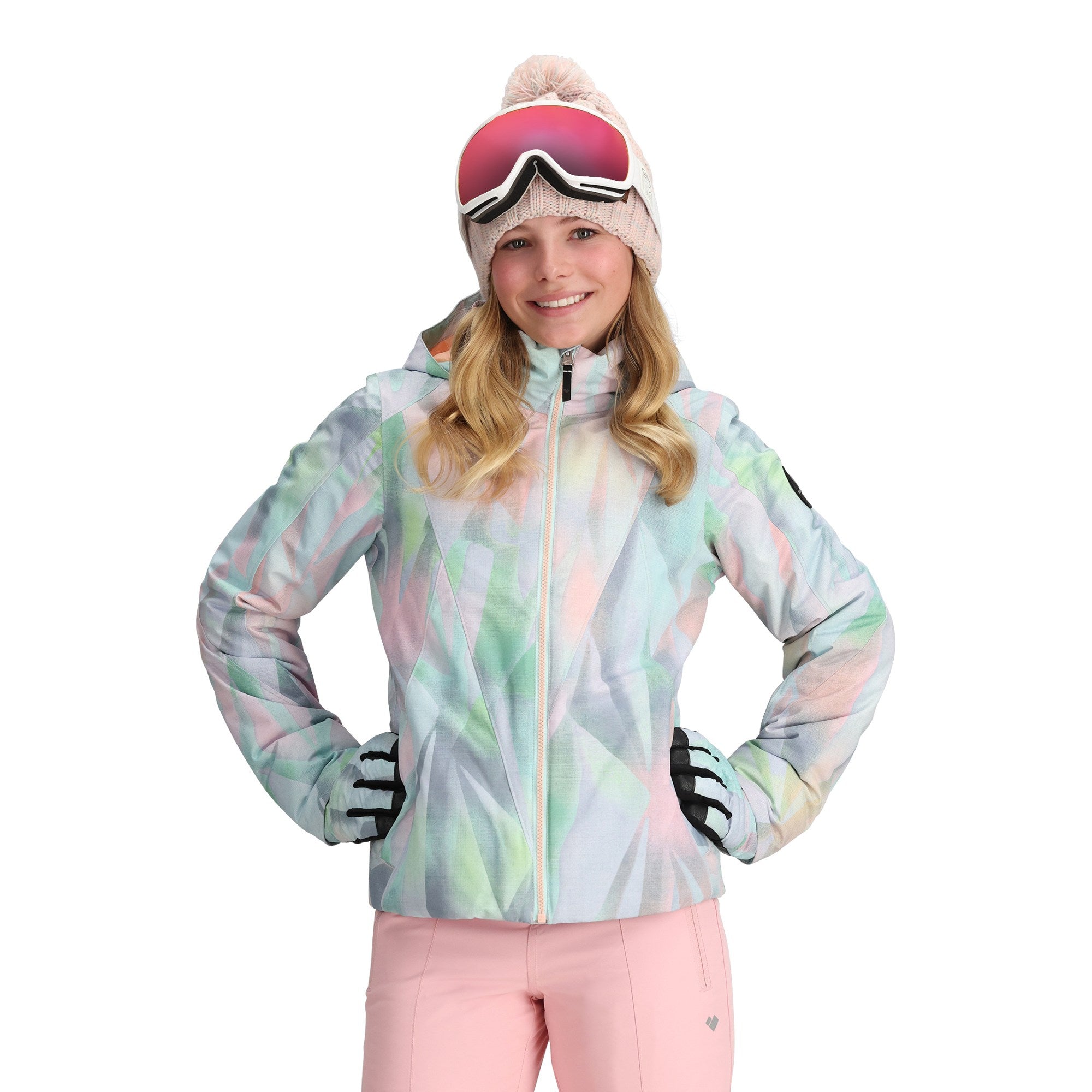 [31102-24126] YOUTH OBERMEYER GIRL'S RYLEE PRINT WATERPROOF JACKET