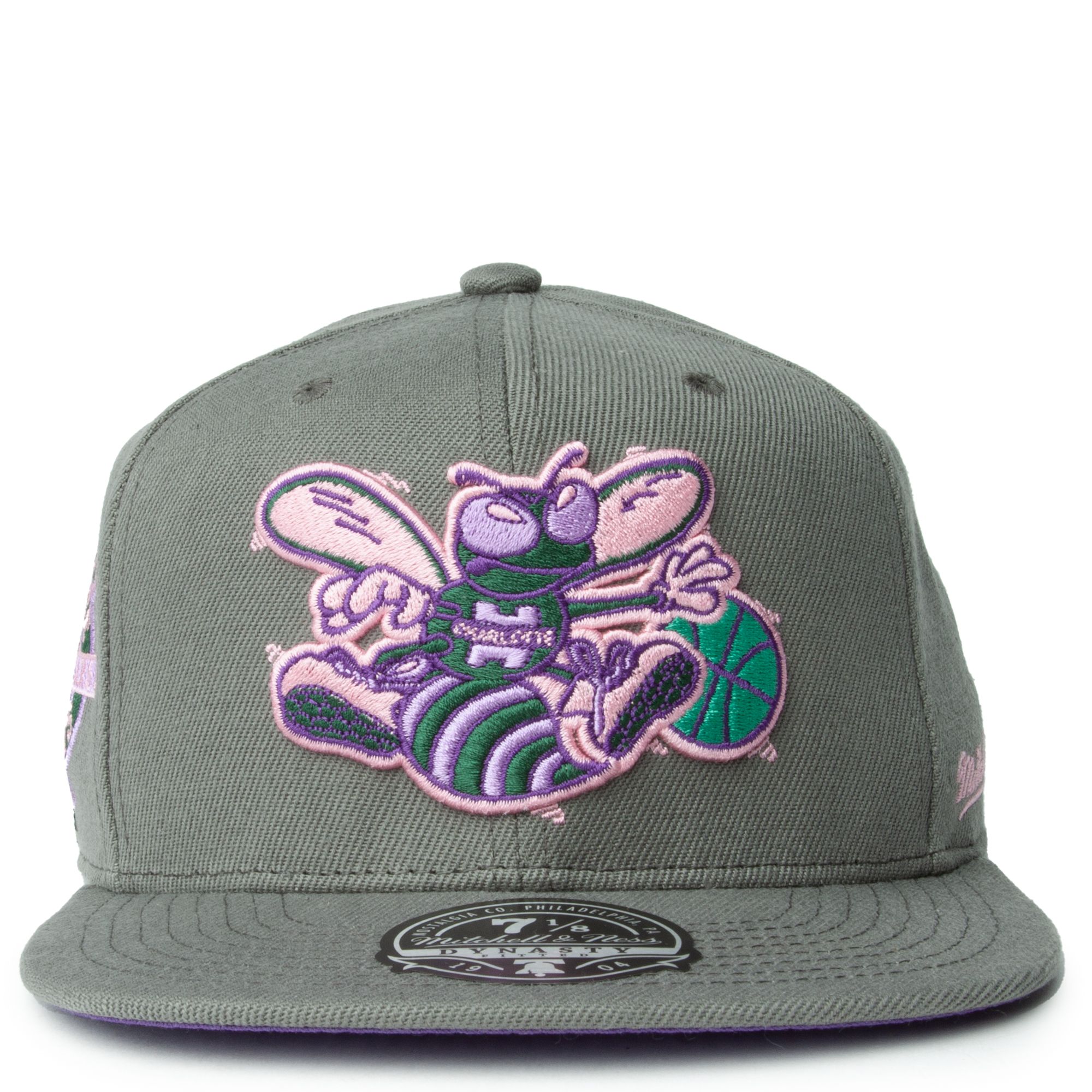 MENS MITCHELL & NESS NBA FROM DUSK FITTED HWC HORNETS - DARK GREY