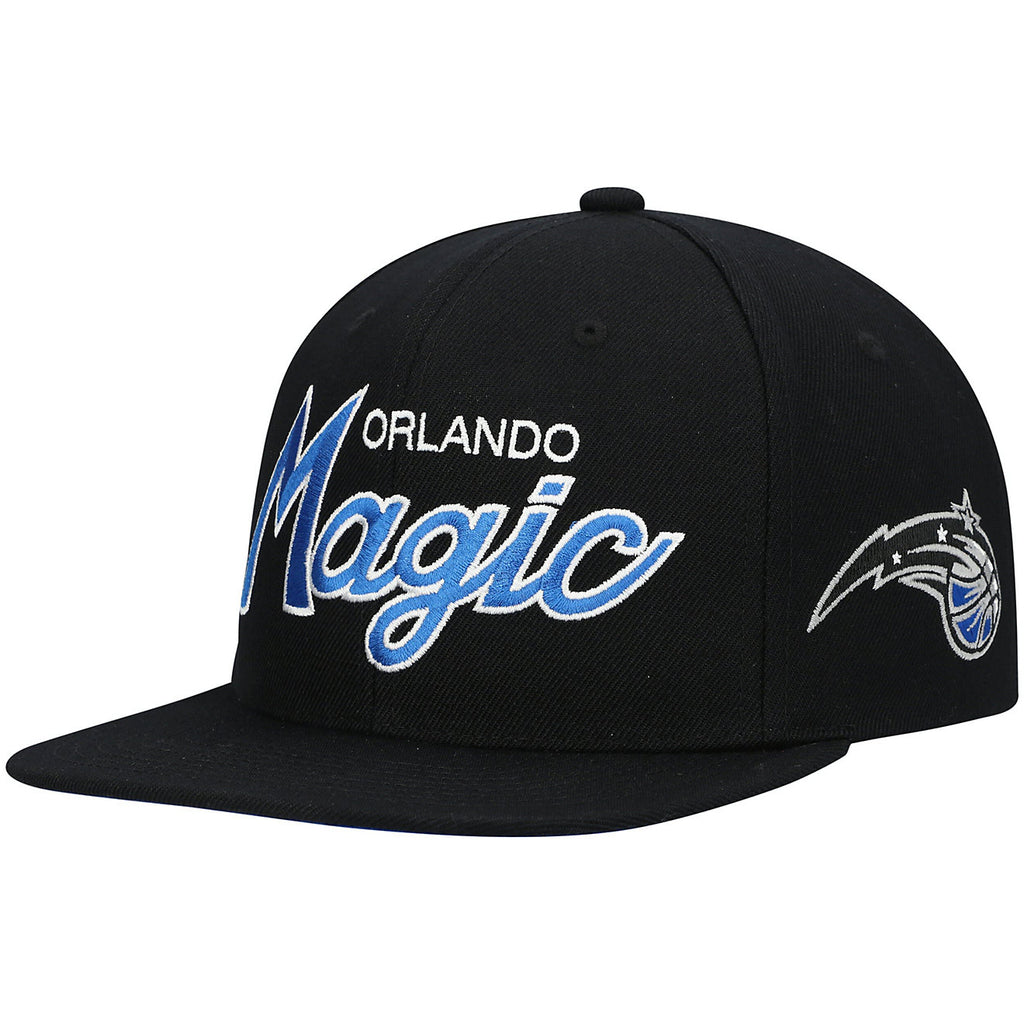 MENS MITCHELL & NESS NBA TEAM SCRIPT 2.0 SNAPBACK MAGIC