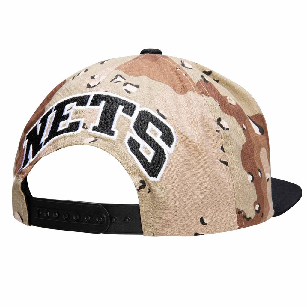 Mens MITCHELL & NESS NBA CHOCO CAMO SNAPBACK NETS