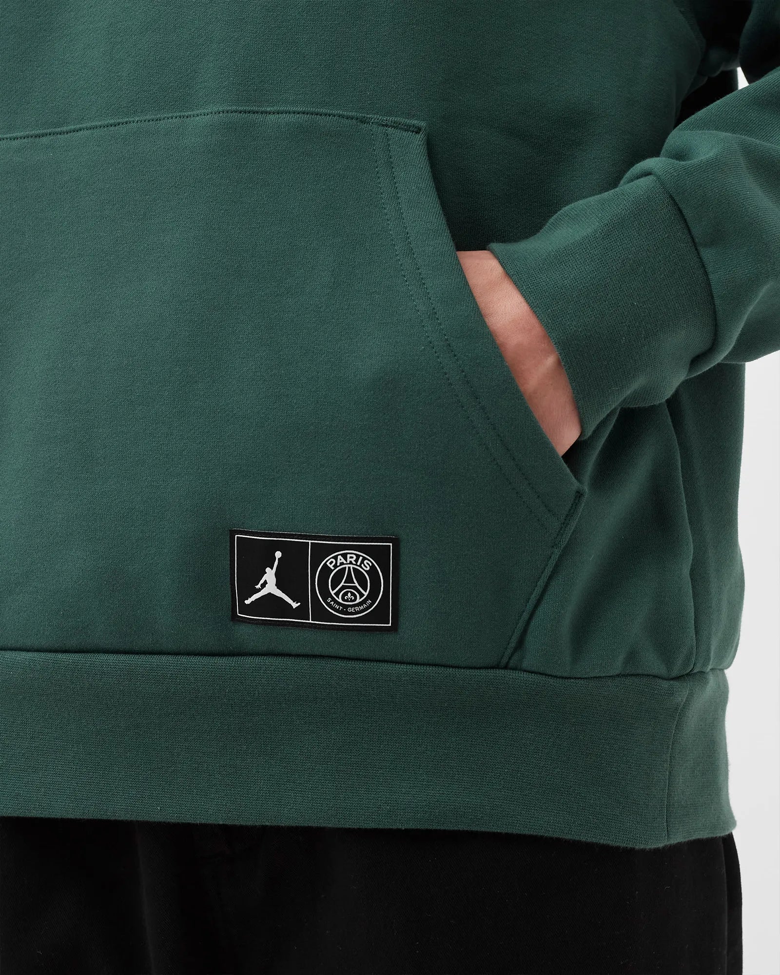 [DB6496-333] MENS AIR JORDAN X PSG PARIS SAINT GERMAN PULLOVER STATEMENT FLEECE HOODIE 'NOBLE GREEN'