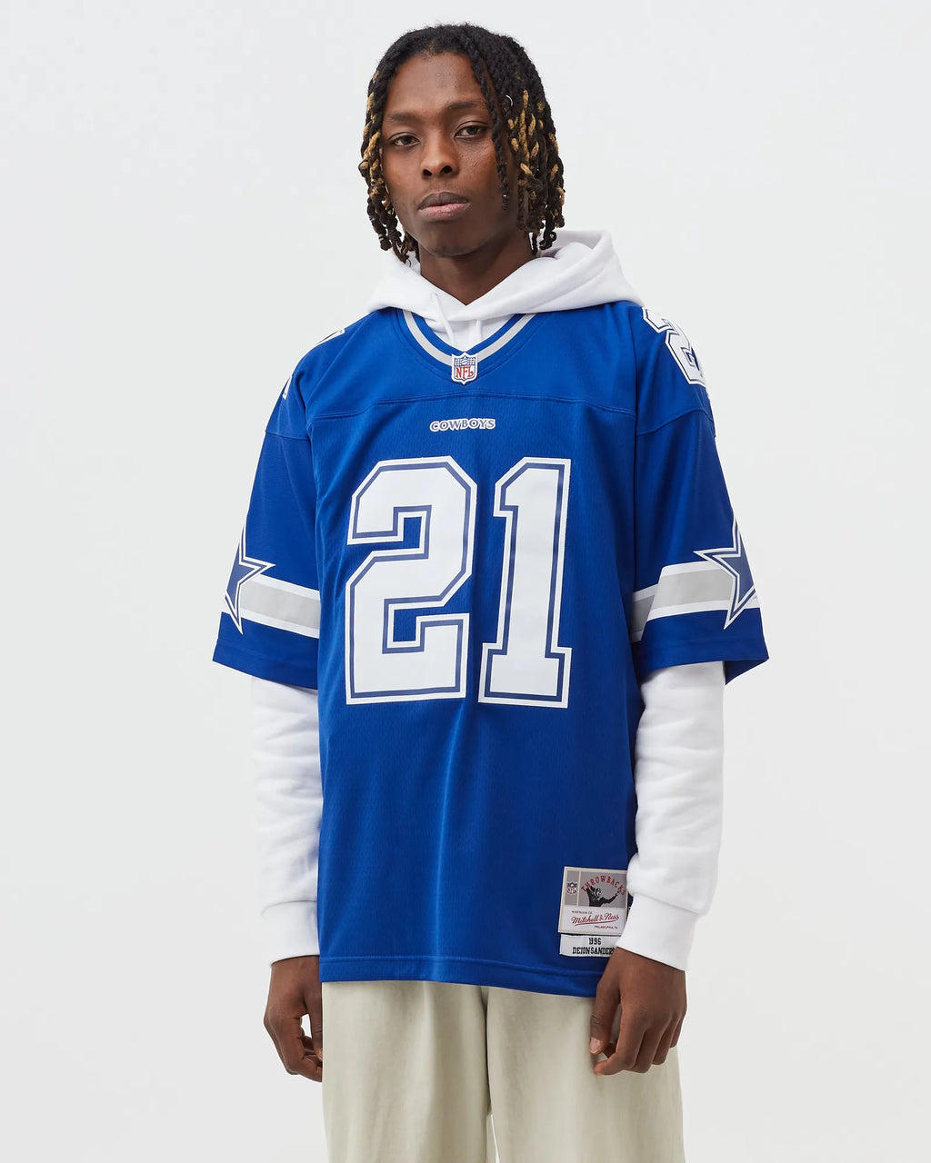 MENS MITCHELL & NESS NFL DARK JERSEY COWBOYS 1996 DEION SANDERS