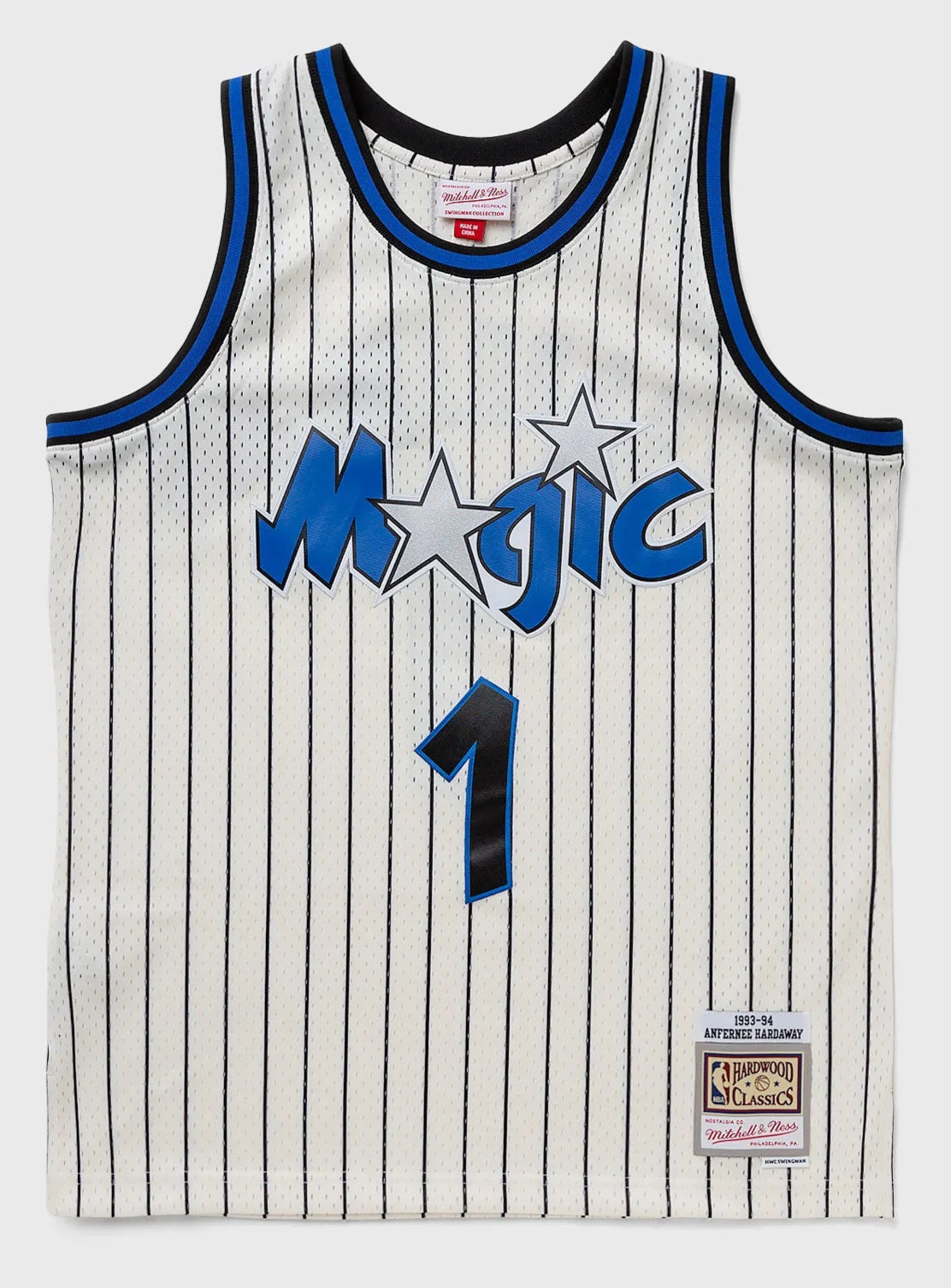 MENS MITCHELL & NESS CREAM TEAM COLOR SWINGMAN JERSEY MAGIC 1993 PENNY HARDAWAY