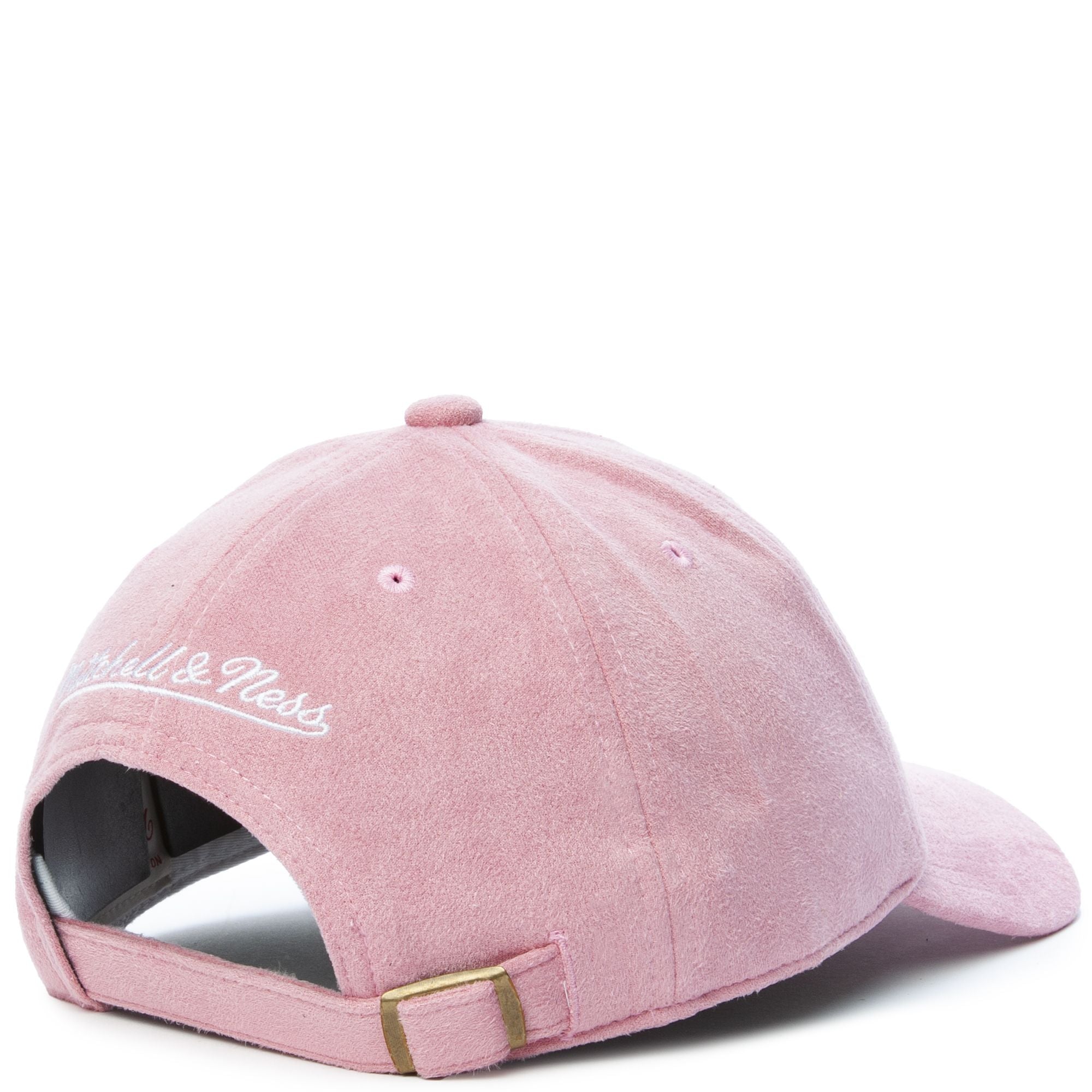 MENS MITCHELL & NESS NBA SUEDE DAD STRAPBACK HWC LAKERS - PINK