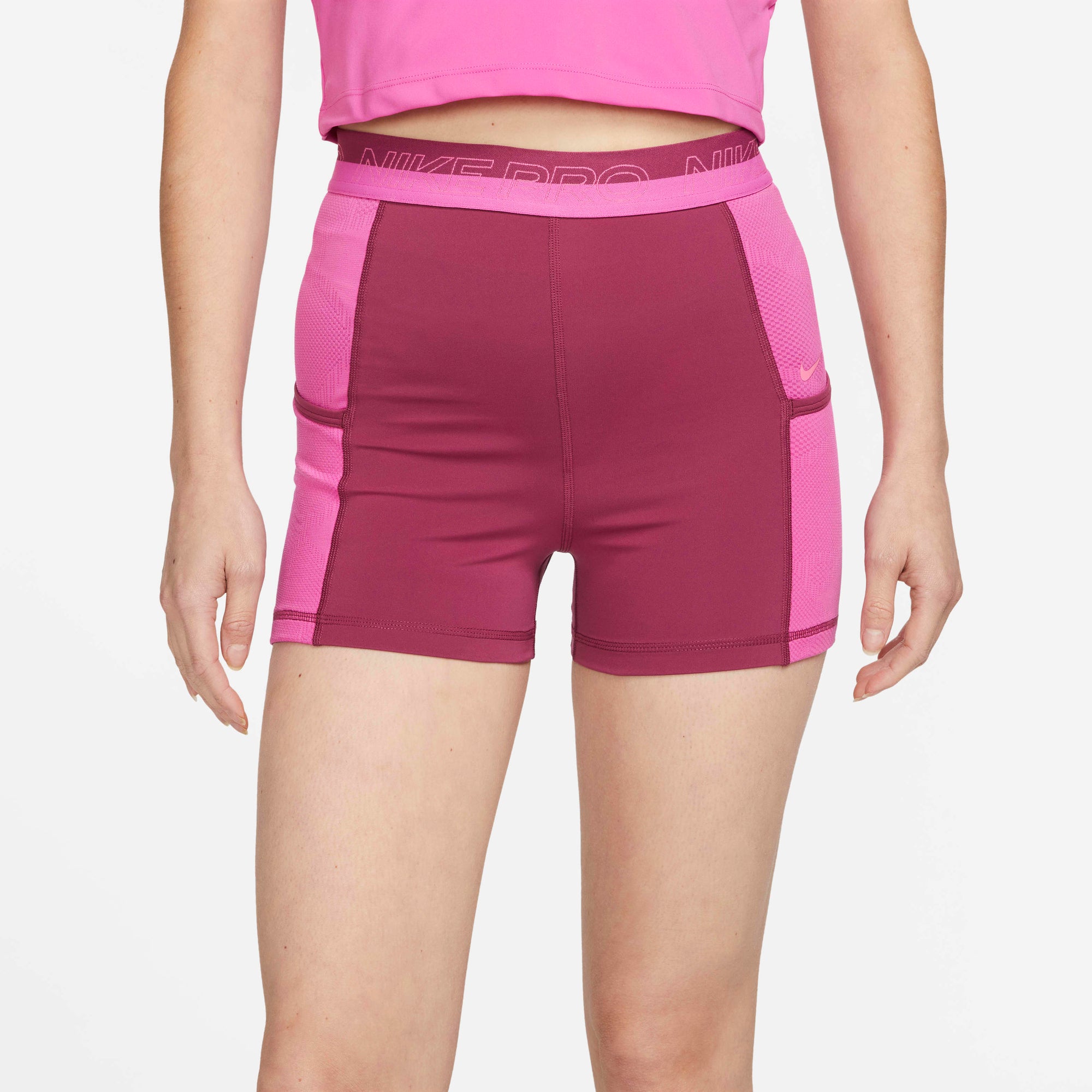 [DX0059-653] WOMENS NIKE PRO HIGH-WAISTED 3" TRAINING SHORTS WITH POCKETS