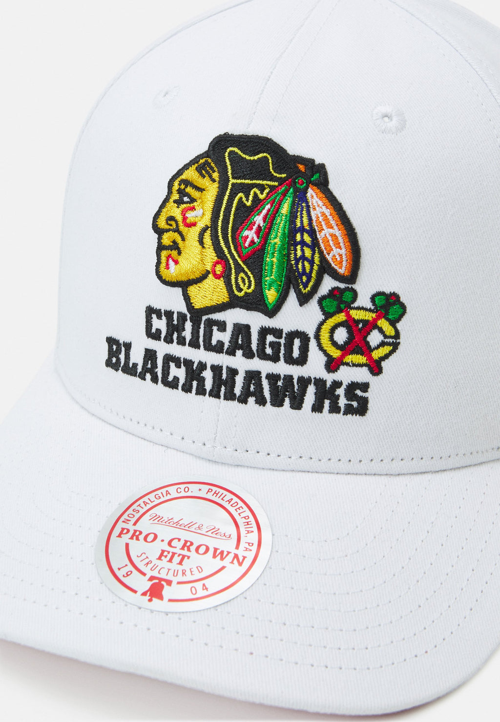 MENS MITCHELL & NESS NHL ALL IN PRO SNAPBACK BLACKHAWKS - WHITE