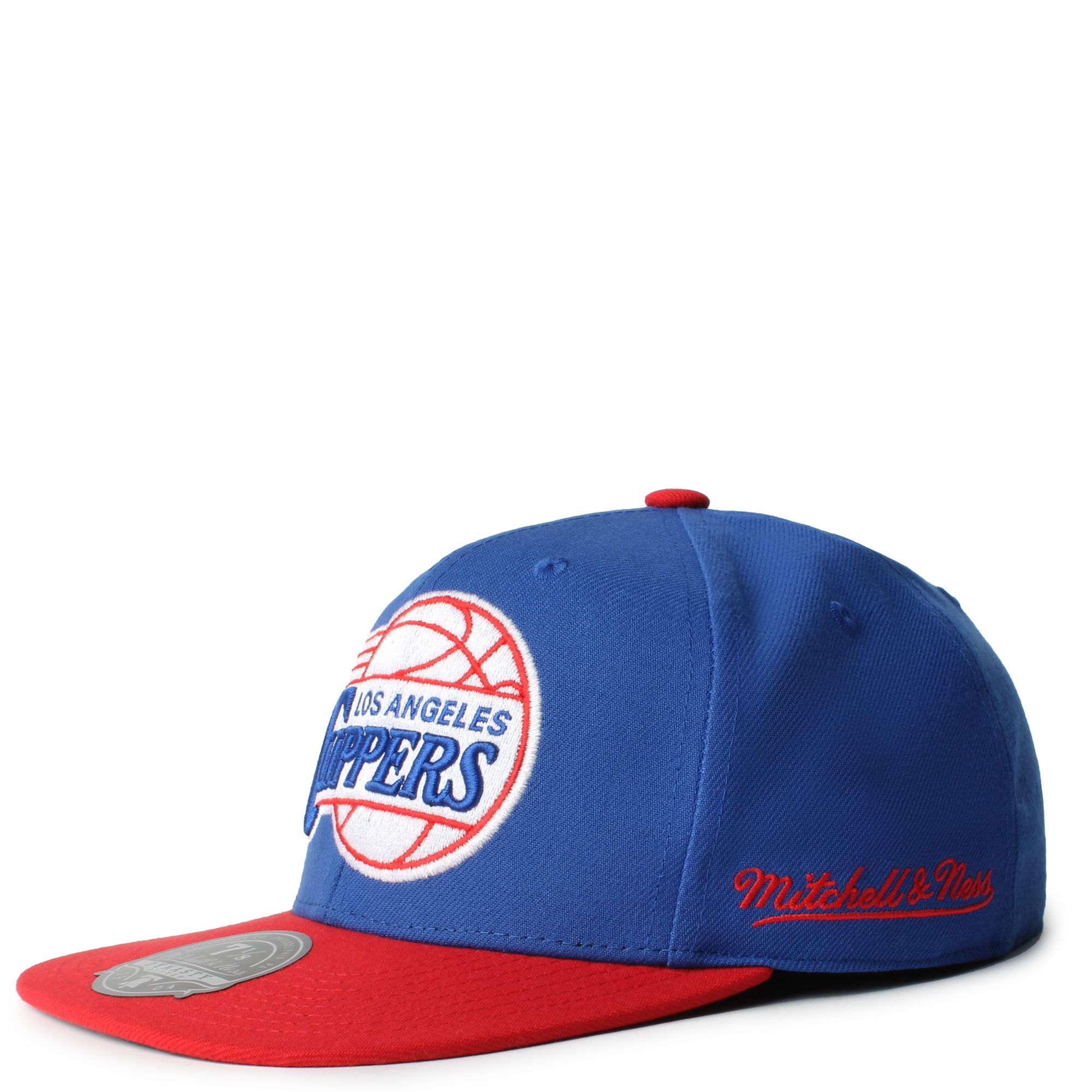 MENS MITCHELL & NESS NBA CORE SIDE FITTED HWC CLIPPERS - ROYAL-RED