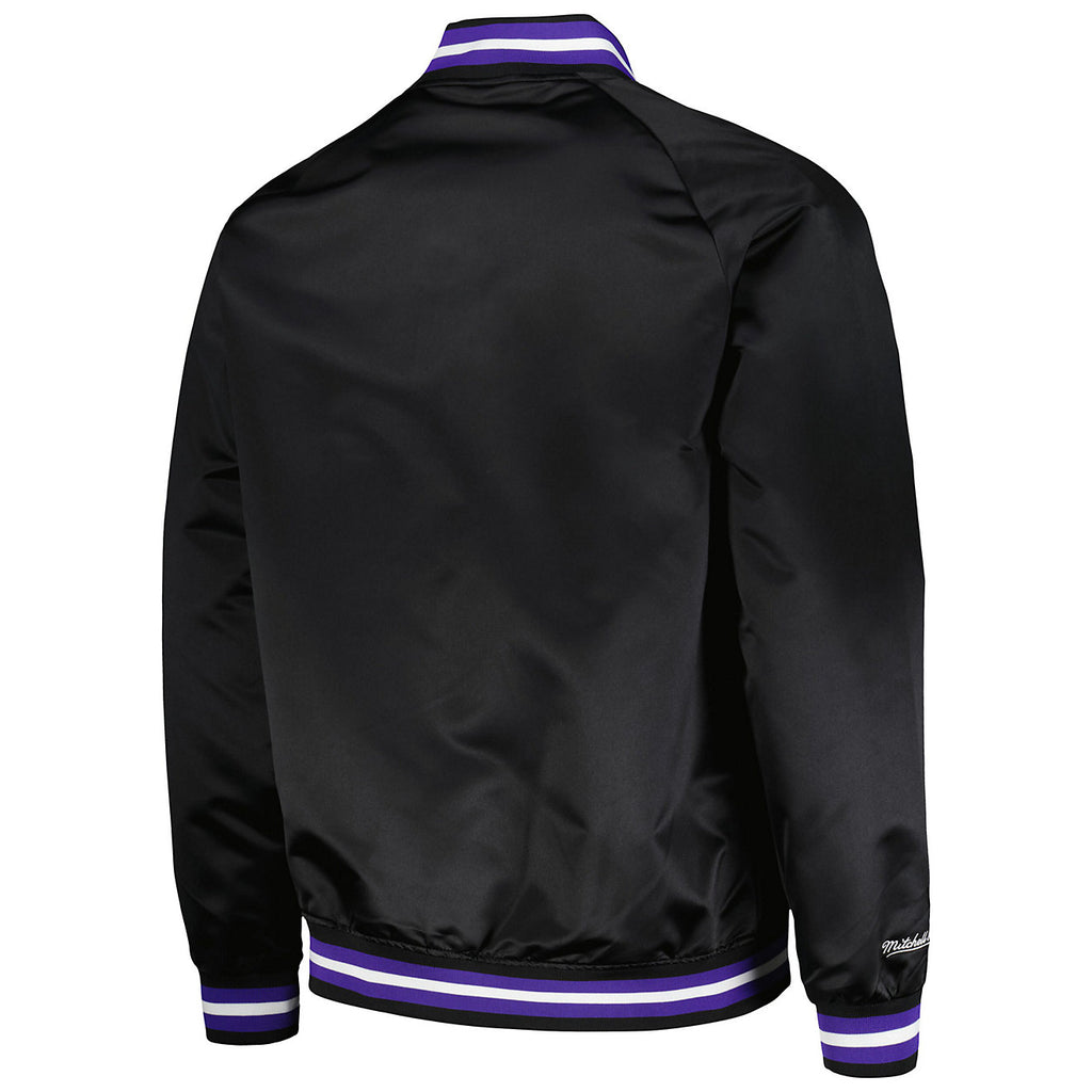 MENS MITCHELL & NESS LIGHTWEIGHT SATIN JACKET VINTAGE LOGO JAZZ