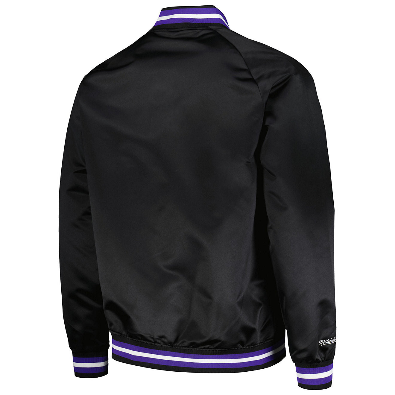 MENS MITCHELL & NESS LIGHTWEIGHT SATIN JACKET VINTAGE LOGO JAZZ