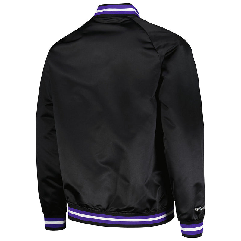 MENS MITCHELL & NESS LIGHTWEIGHT SATIN JACKET VINTAGE LOGO JAZZ