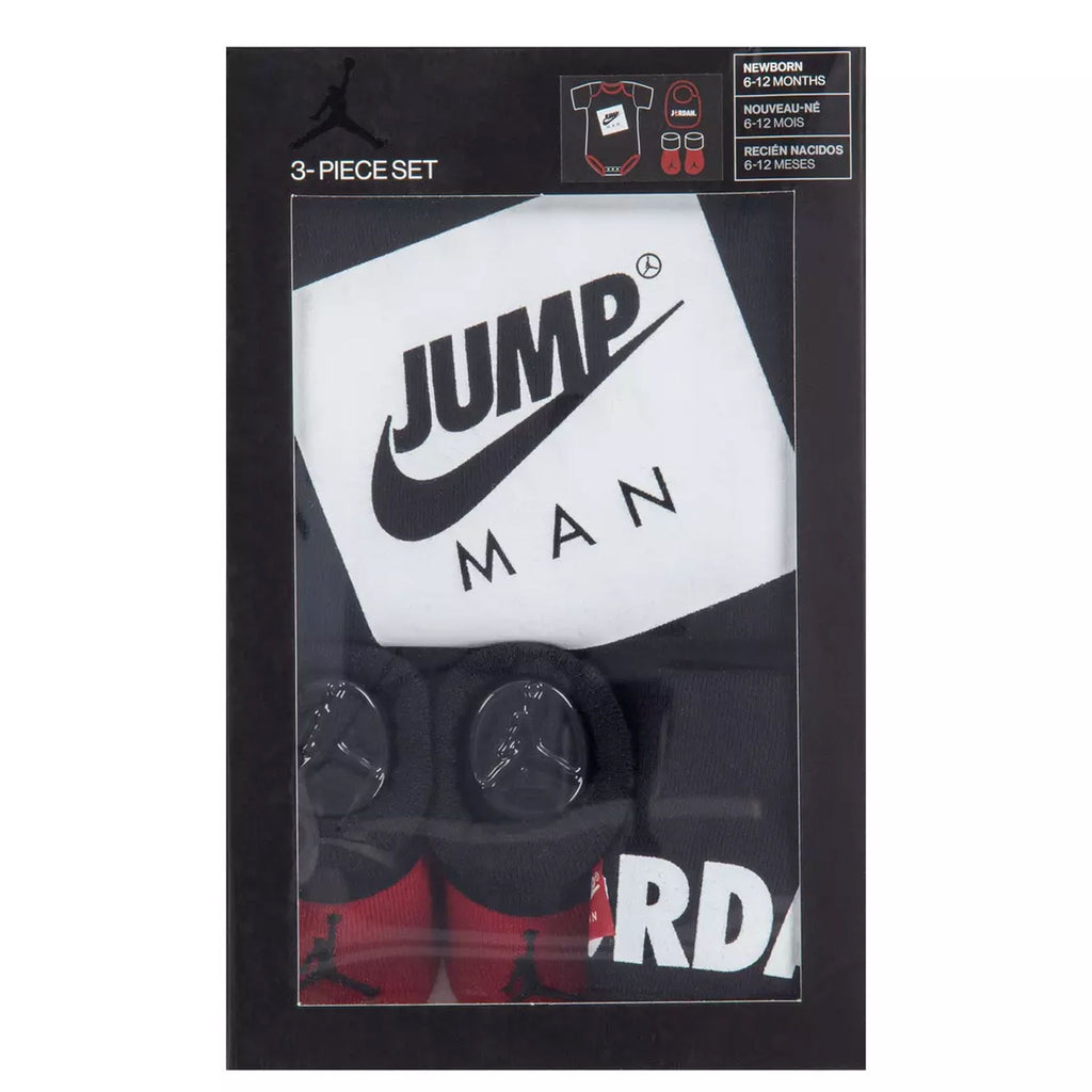 [NJ0414-023] Baby Air Jordan Bodysuit, Bib and Booties 3-PC Box Set