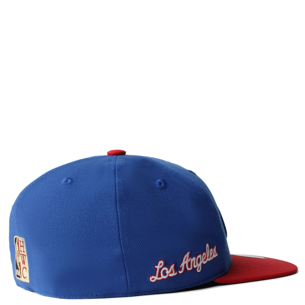 MENS MITCHELL & NESS NBA CORE SIDE FITTED HWC CLIPPERS - ROYAL-RED