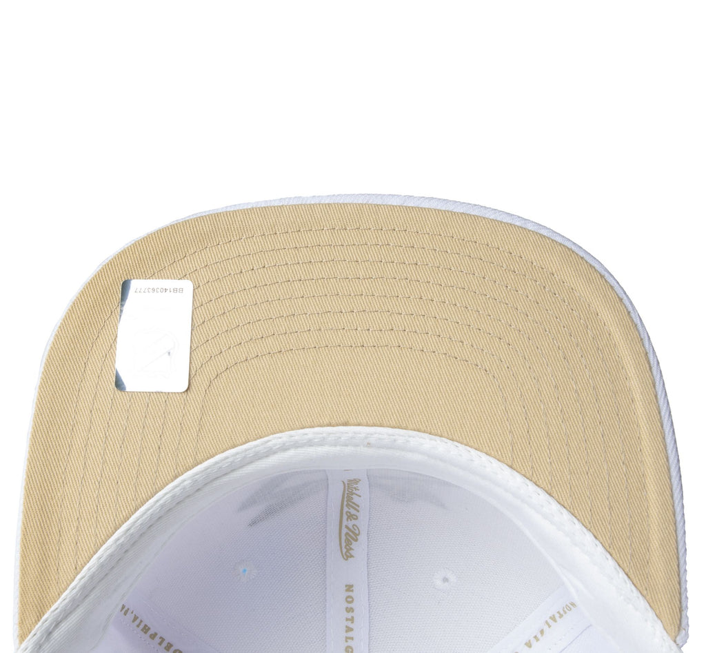MENS MITCHELL & NESS NHL WINTER WHITE SNAPBACK VNTG SHARKS - WHITE