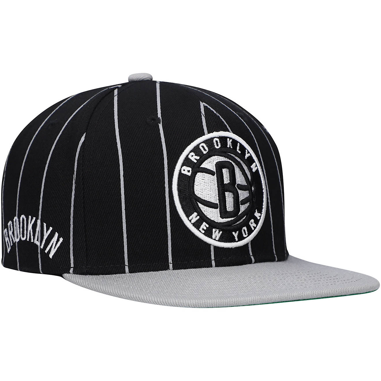 MENS MITCHELL & NESS NBA TEAM PIN SNAPBACK NETS - BLACK