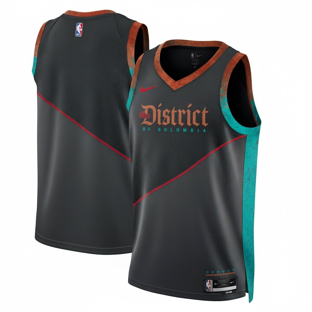 [DX8552-010] MENS NIKE NBA WASHINGTON WIZARDS CITY EDITION SWINGMAN JERSEY 23