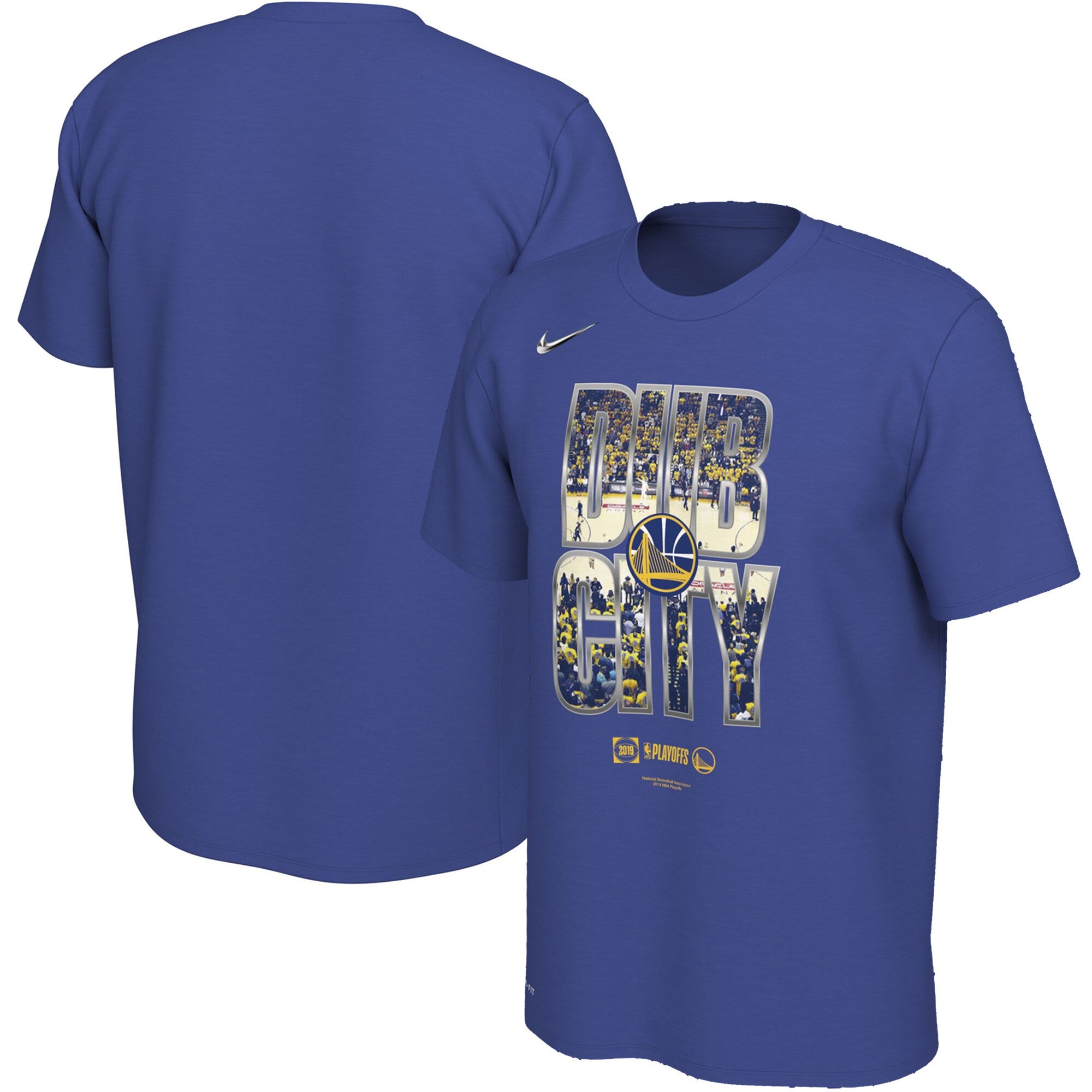 [561416-4EW] MENS NIKE NBA GS WARRIORS 2019 NBA PLAYOFFS BOUND DRI-FIT T-SHIRT