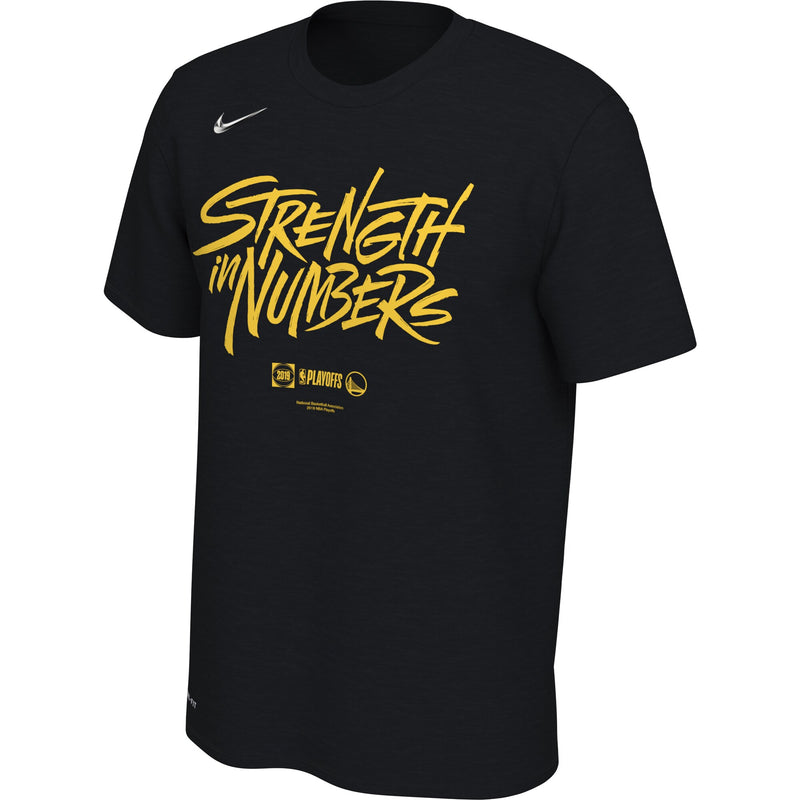 [705186-00ABLK] MENS NIKE NBA GS WARRIORS 2019 PLAYOFFS BOUND MANTRA DRI-FIT TEE