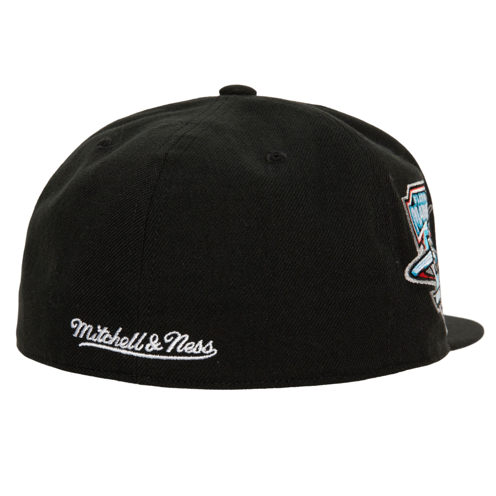 MENS MITCHELL & NESS MLB BASES LOADED FITTED COOP MARLINS - BLACK