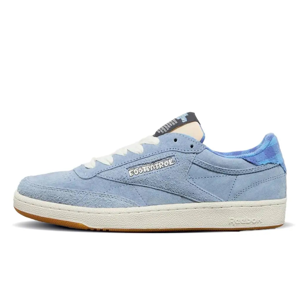 [100201811] MENS REEBOK CLUB C 85 VINTAGE X FOOTPATROL BLUE DENIM
