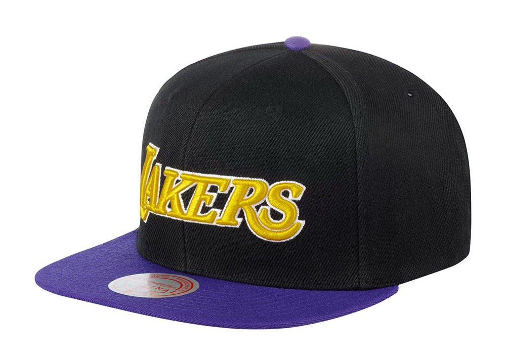 MENS MITCHELL & NESS NBA CORE BASIC SNAPBACK LAKERS