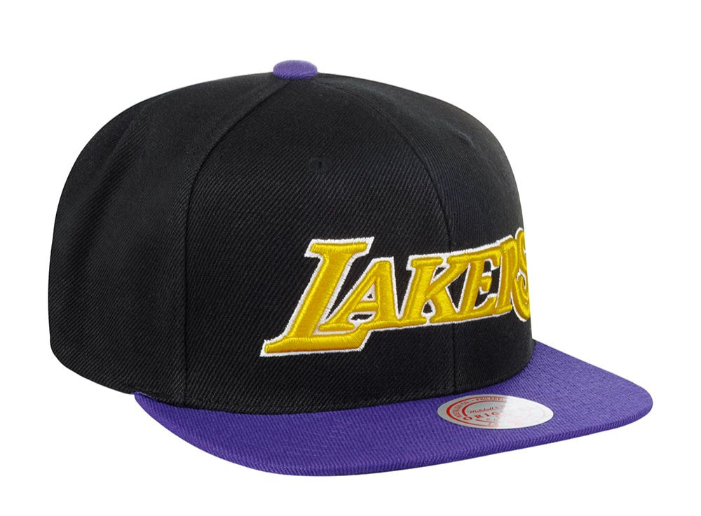 MENS MITCHELL & NESS NBA CORE BASIC SNAPBACK LAKERS