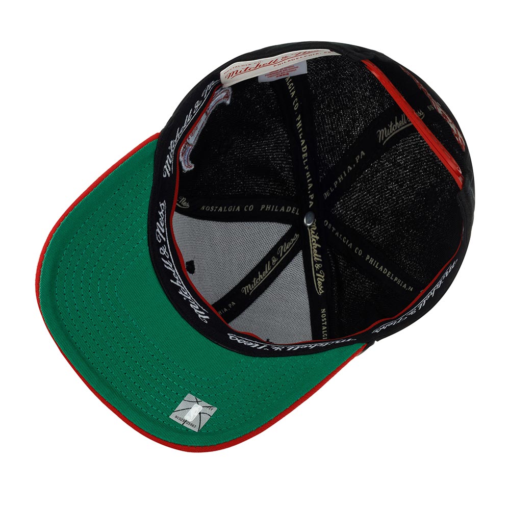 MENS MITCHELL & NESS NBA SHREDDER STRETCH SNAPBACK HWC BULLS - RED