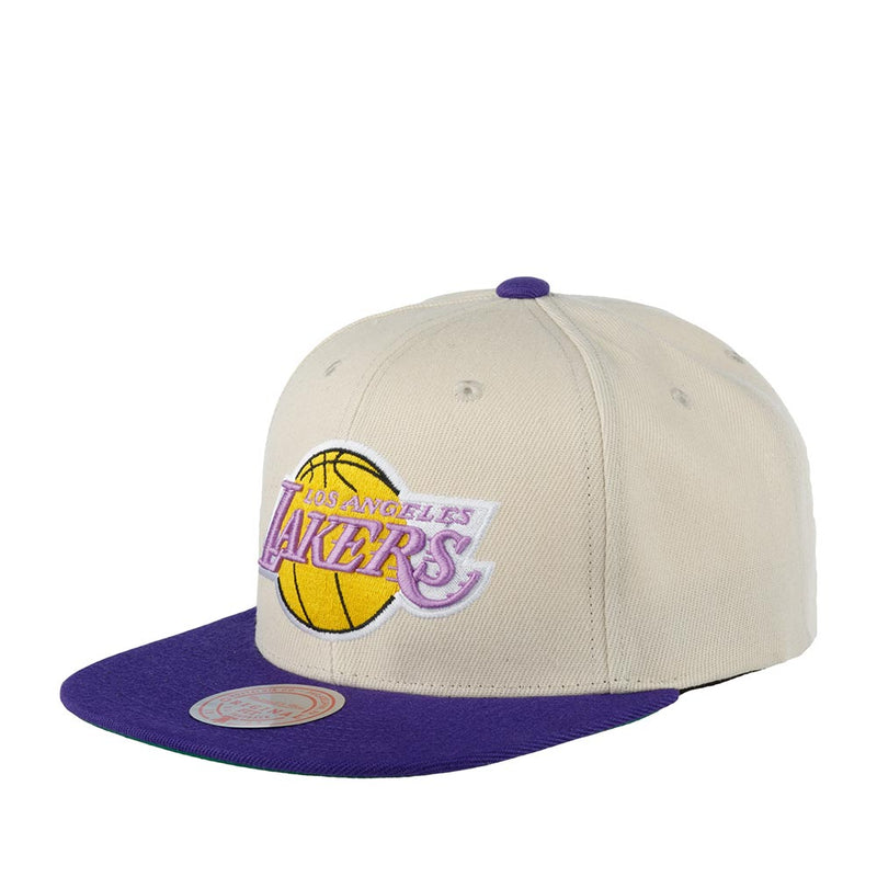 MENS MITCHELL & NESS NBA 35TH SIDE SNAPBACK HWC LAKERS - OFF WHITE