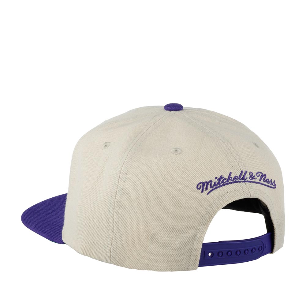MENS MITCHELL & NESS NBA 35TH SIDE SNAPBACK HWC LAKERS - OFF WHITE