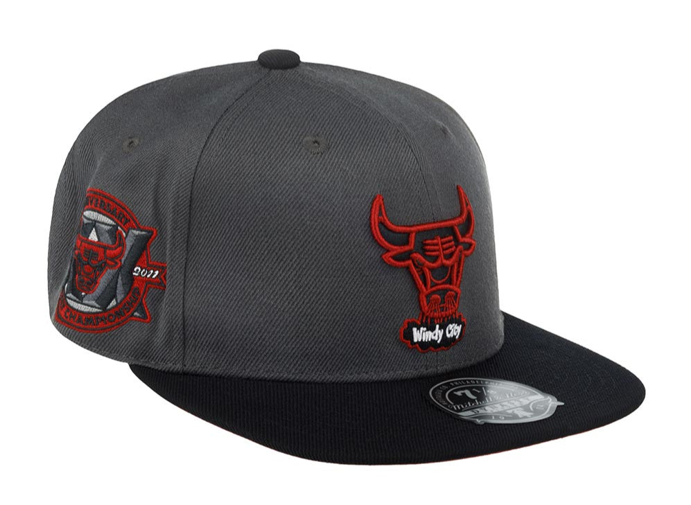 MENS MITCHELL & NESS NBA BORN AND BRED FITTED HWC BULLS