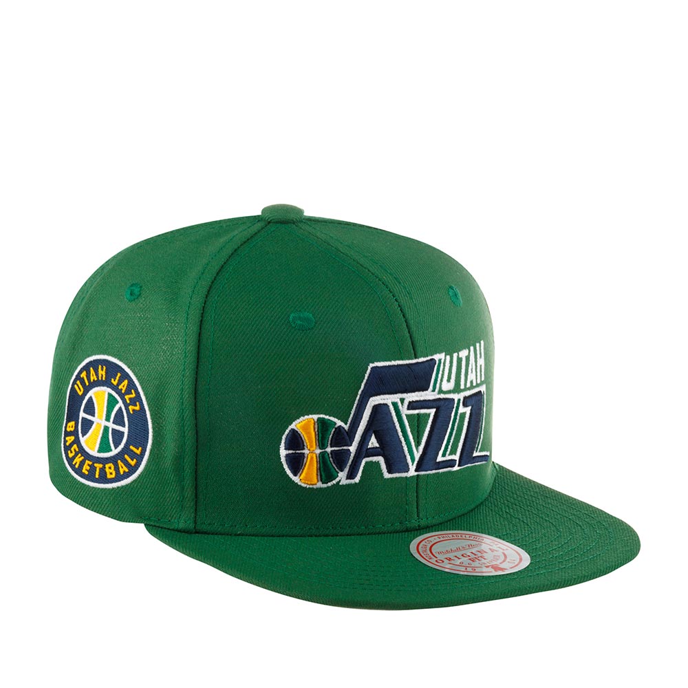 MENS MITCHELL & NESS NBA SIDE CORE 2.0 SNAPBACK JAZZ - GREEN