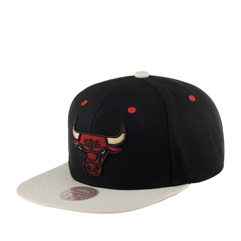 MENS MITCHELL & NESS NBA PIN DROP SNAPBACK BULLS - BLACK