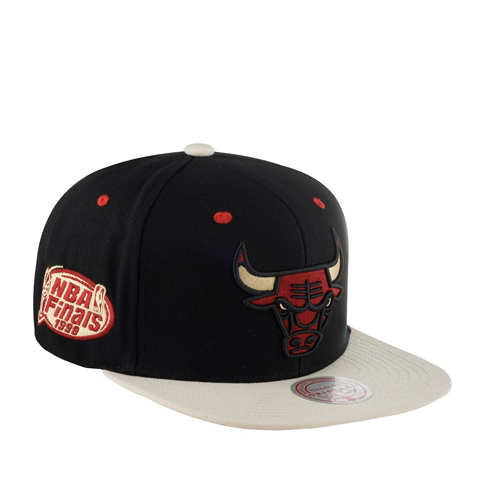 MENS MITCHELL & NESS NBA PIN DROP SNAPBACK BULLS - BLACK