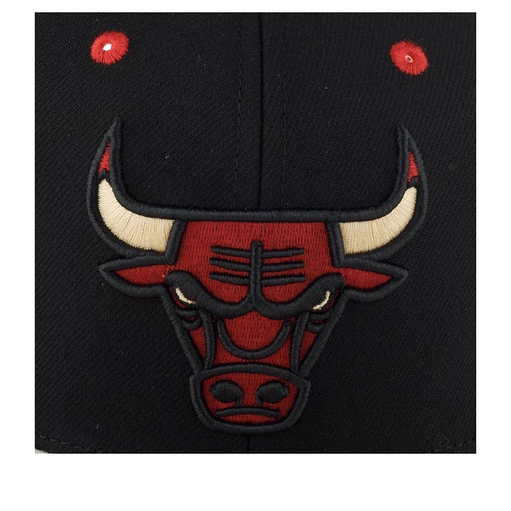 MENS MITCHELL & NESS NBA PIN DROP SNAPBACK BULLS - BLACK