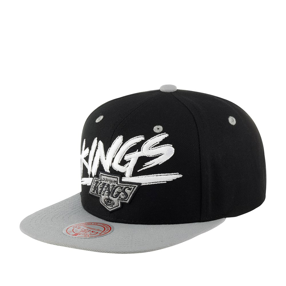 MENS MITCHELL & NESS NHL TRANSCRIPT SNAPBACK VNTG KINGS - BLACK-GREY