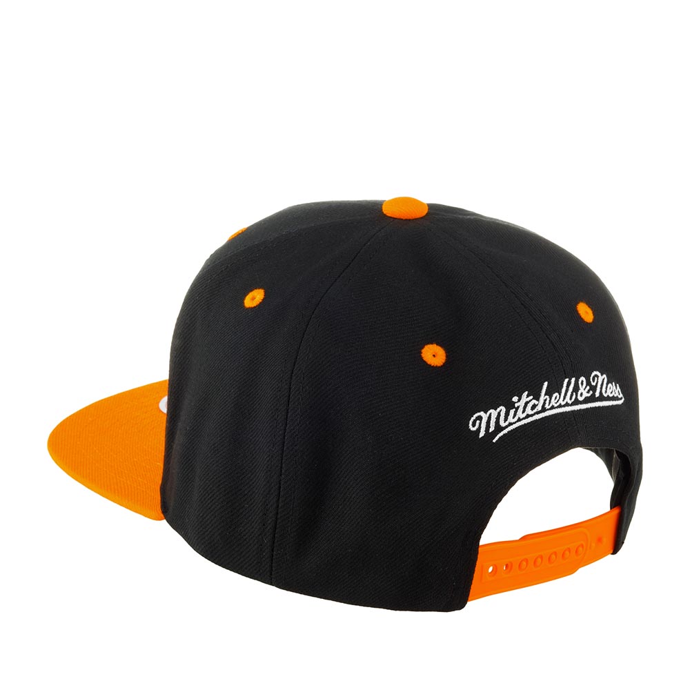 MENS MITCHELL & NESS NHL TRANSCRIPT SNAPBACK DUCKS - BLACK-ORANGE