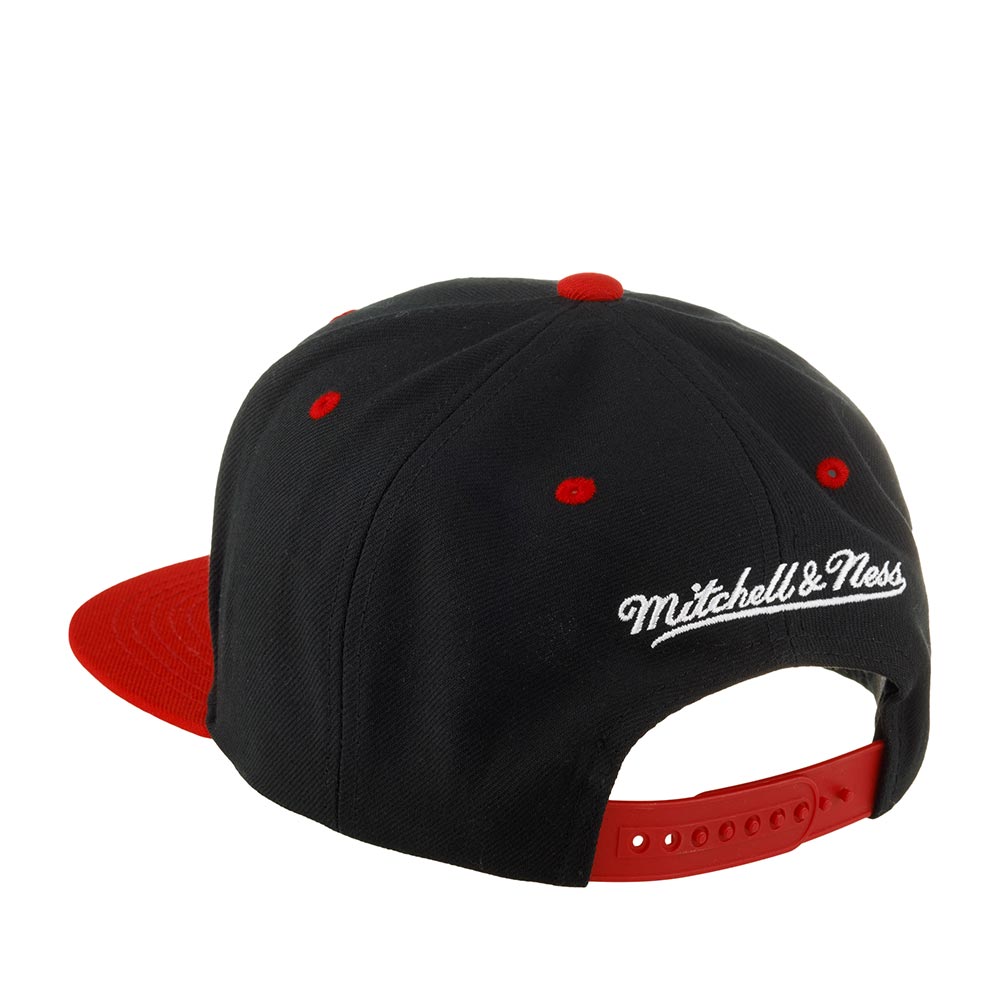 MENS MITCHELL & NESS NHL TRANSCRIPT SNAPBACK BLACKHAWKS - BLACK-RED