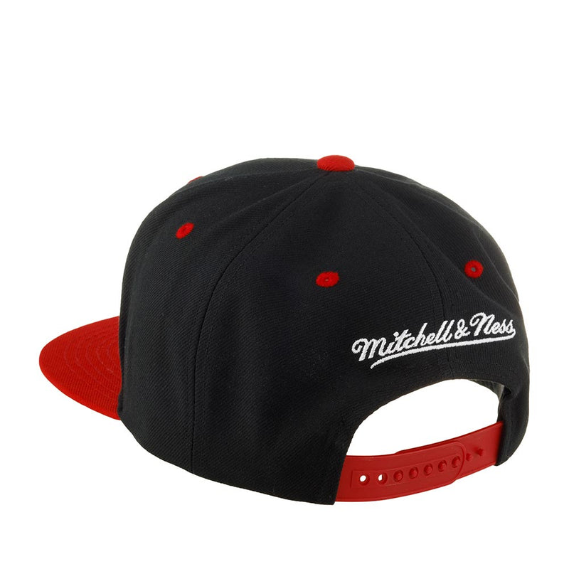 MENS MITCHELL & NESS NHL TRANSCRIPT SNAPBACK BLACKHAWKS - BLACK-RED