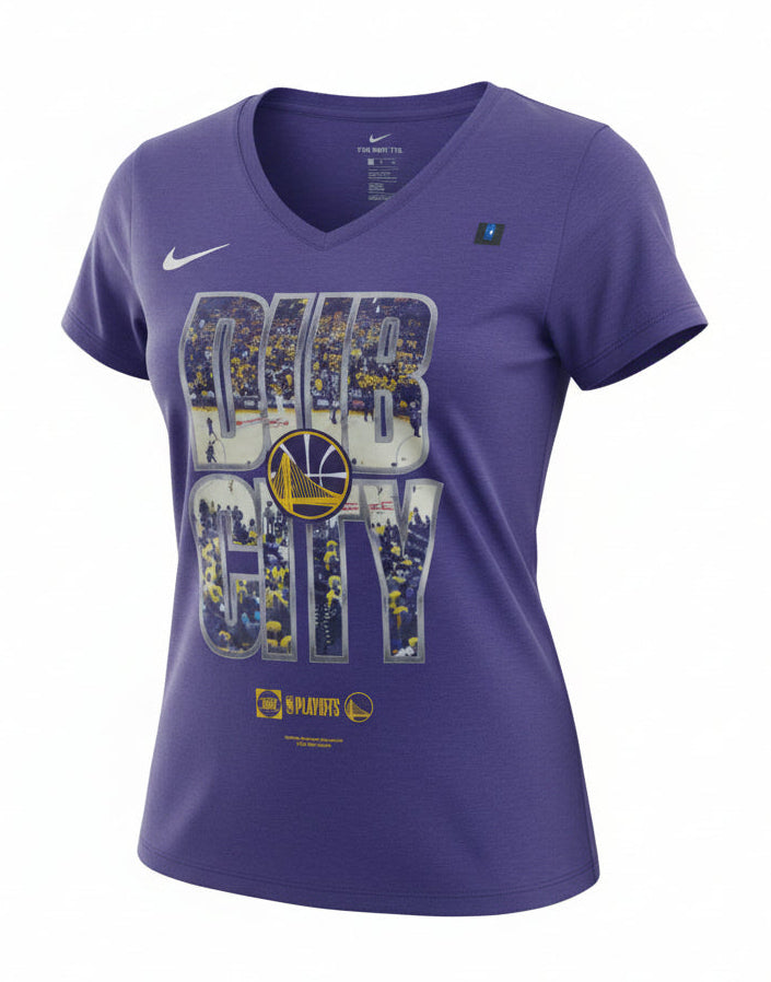 [561451-4EW] Womens Nike NBA Golden State Warriors DUB City 2019 Playoffs Tee