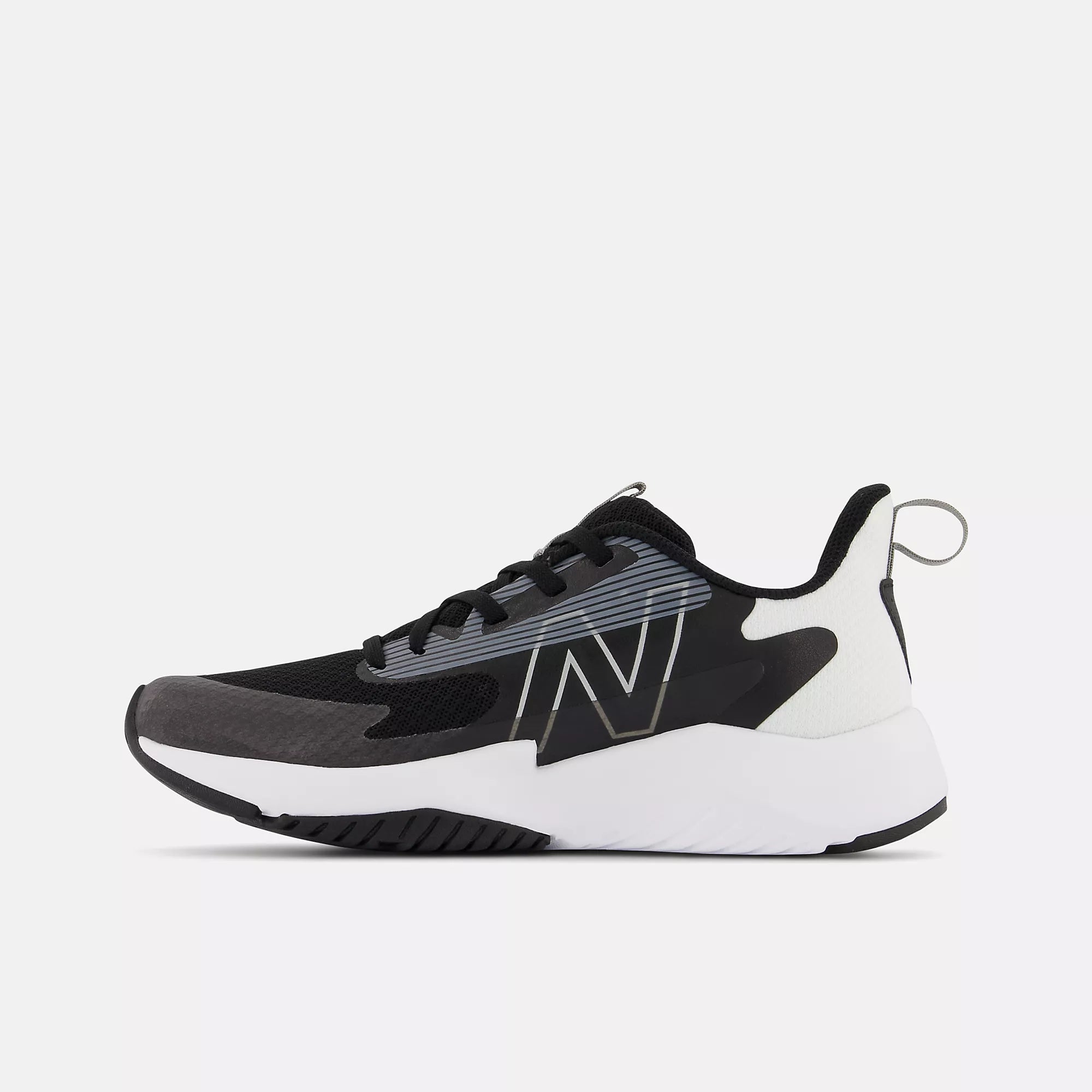 [GKRAVBW2 WIDE] GRADE SCHOOL NEW BALANCE RAVE RUN V2 'BLACK WHITE (GS)' WIDE