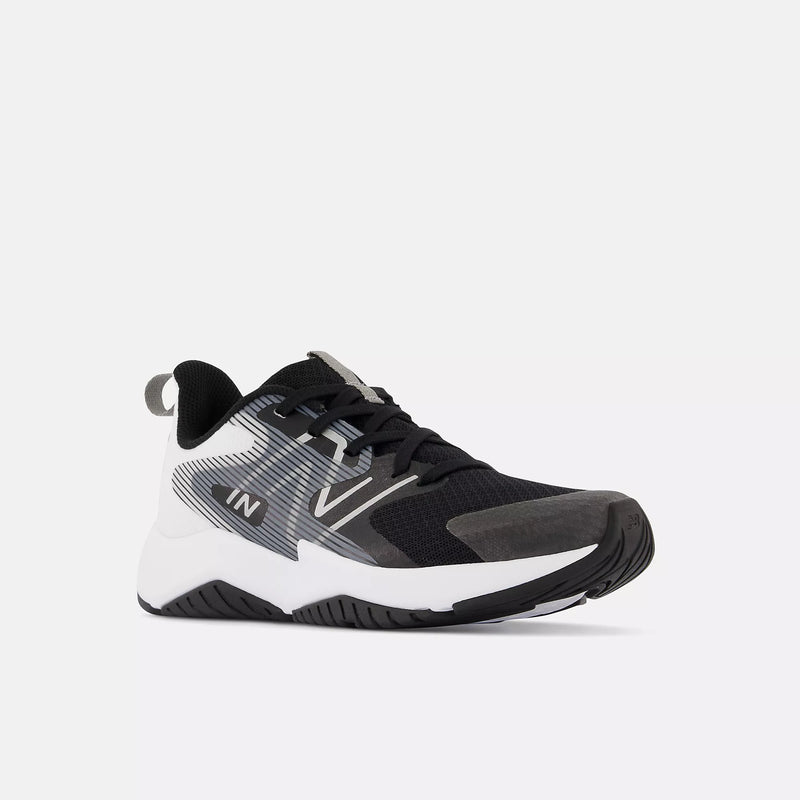 [GKRAVBW2 WIDE] GRADE SCHOOL NEW BALANCE RAVE RUN V2 'BLACK WHITE (GS)' WIDE