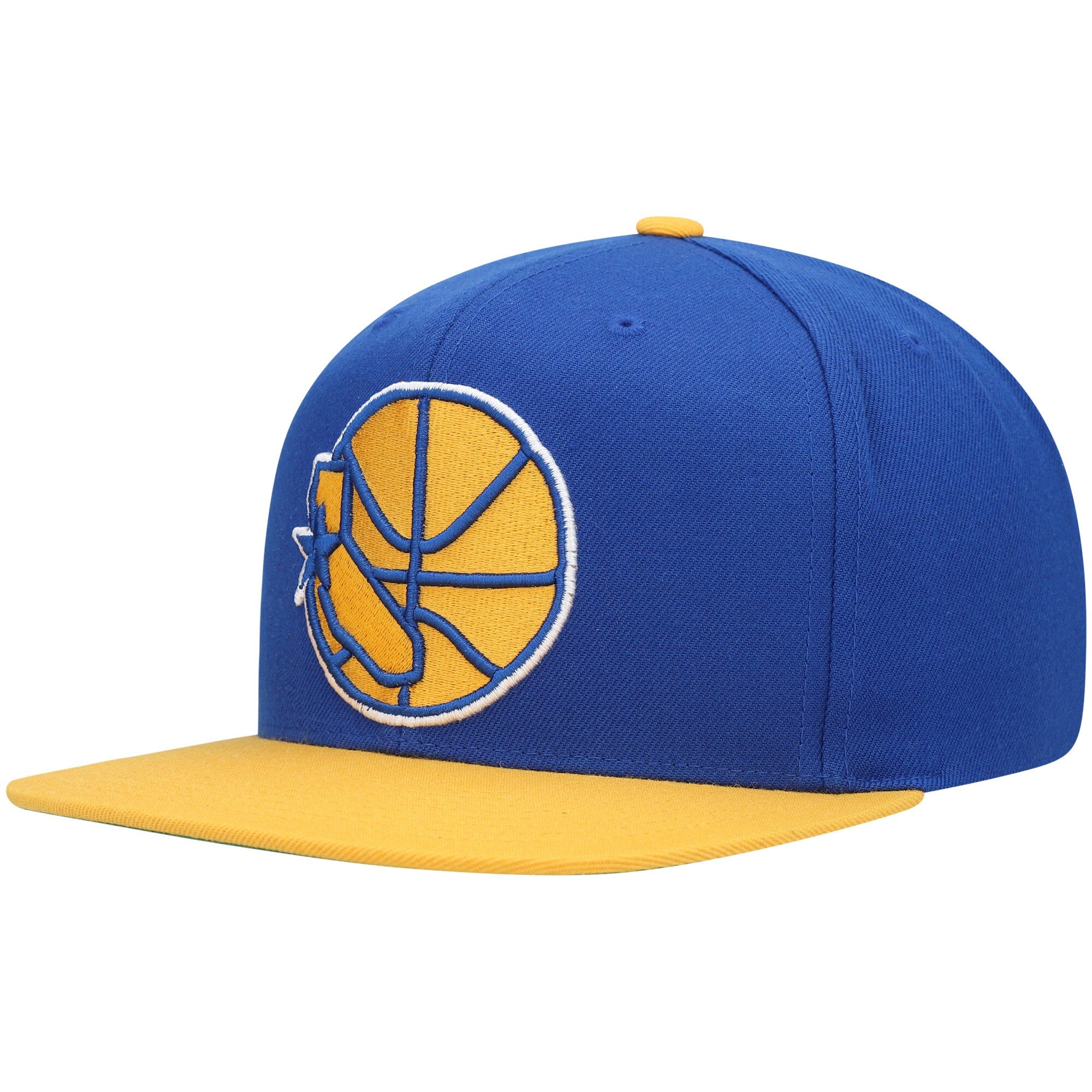 [6HSSMM18124-GSWROYA] MENS NBA GOLDEN STATE WARRIORS WOOL 2TONE SNAPBACK