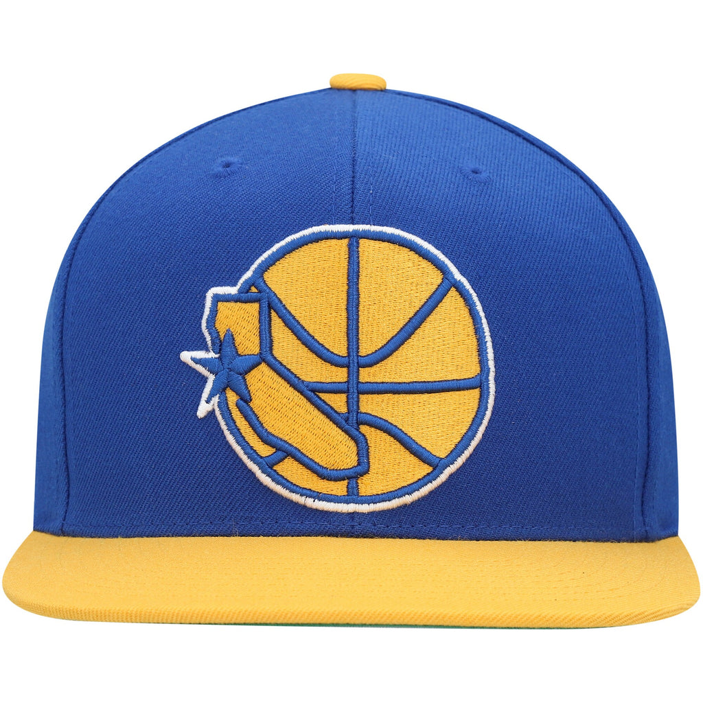 [6HSSMM18124-GSWROYA] MENS NBA GOLDEN STATE WARRIORS WOOL 2TONE SNAPBACK
